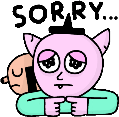 Sad Cat Saying Sorry Sticker - Kindof Perfect Lovers Sorry Sad Stickers