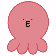 pink cute funny octopus tired pink cute funny octopus tired