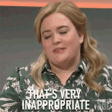 Thats Very Inappropriate Aidy Bryant GIF - Thats Very Inappropriate Aidy Bryant Saturday Night Live GIFs