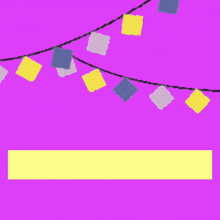 a purple background with arabic writing and a string of squares on it