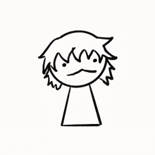 a drawing of a girl with a red bow in her hair