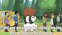 We Bare Bears Mac N Cheese Pizza GIF