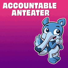 a picture of an aardvark with the words accountable anteater above it