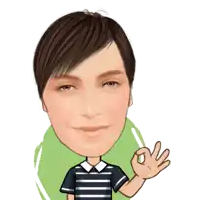 a cartoon drawing of a woman giving an ok sign