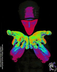a colorful image of a person 's hands with the website www.pinterest.com.ar on the bottom