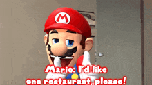 Smg4 Mario GIF - Smg4 Mario Id Like One Restaurant Please GIFs