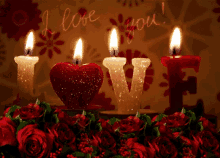 I Love You Candles GIF - I Love You Candles Hearts GIFs