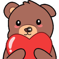 a brown teddy bear is holding a large red heart