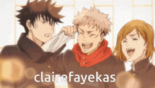 a group of anime characters with the name claire fayekas