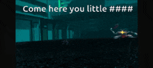 a sign that says come here you little # # # # on it