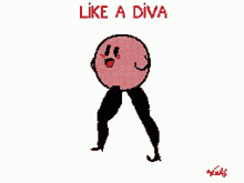 Kirby Like A Diva GIF - Kirby Like A Diva Long Legs GIFs