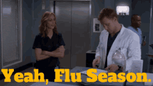 Greys Anatomy Teddy Altman GIF - Greys Anatomy Teddy Altman Yeah Flu Season GIFs