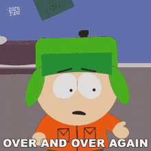 Over And Over Again Kyle Broflovski GIF - Over And Over Again Kyle Broflovski South Park GIFs