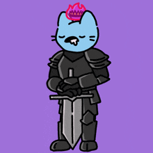 Cool Cats Blue Cat GIF - Cool Cats Blue Cat Knight GIFs