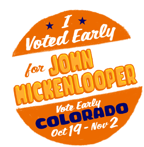 I Voted Early Vote Early Colorado Sticker - I Voted Early Vote Early Colorado Oct19nov2 Stickers
