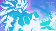 a drawing of a lion with a blue background
