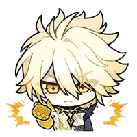 a cartoon drawing of a boy with yellow hair