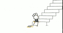 a cartoon character is crying while sitting on a bench with spaghetti coming out of his mouth .