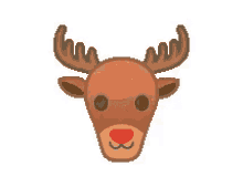reindeer rudolph red nose emoji