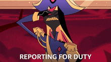 Reporting For Duty Sir Pentious GIF - Reporting For Duty Sir Pentious Hazbin Hotel GIFs