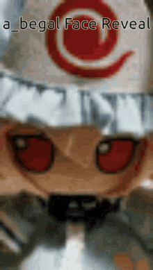 a blurred image of a person 's face with the words " a_begal face reveal " on the bottom