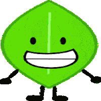 a green cartoon character with arms and legs is smiling and has an arrow pointing up .