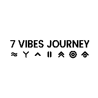 a white background with the words 7 vibes journey written on it