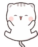 Chibi Cat Mochi Cat Sticker - Chibi Cat Mochi Cat White Cat Stickers