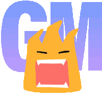 Gm Yawn Sticker - Gm Yawn Flare Stickers