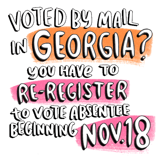 Vote By Mail In Georgia I Voted By Mail Sticker - Vote By Mail In Georgia I Voted By Mail Reregister Stickers