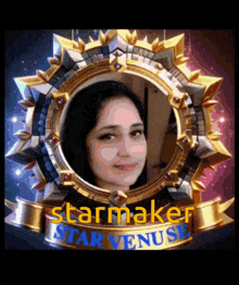 a picture of a woman with the words starmaker star venus