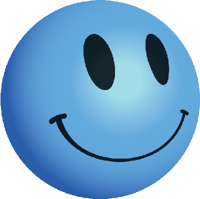 Smiley Blue Sticker