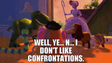Toy Story Rex GIF - Toy Story Rex Well I Dont Like Confrontations GIFs
