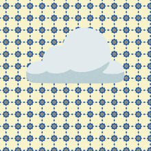 a cloud with rain drops falling out of it