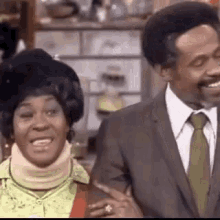 sanford and son aunt esther lawanda page smiling happy