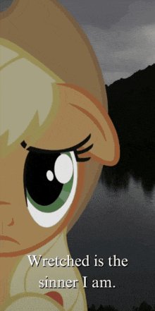 a picture of a pony with the words " wretched is the sinner i am " below it
