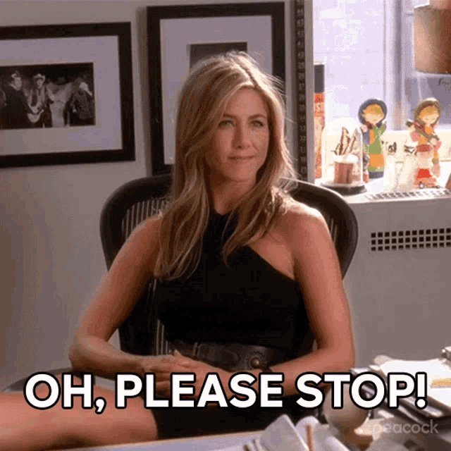 Oh Please Stop Claire Harper GIF - Oh Please Stop Claire Harper Jennifer Aniston GIFs