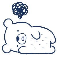 White Bear Sticker - White Bear Tired Stickers