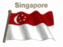 Singapore Flag Red And White With Stars GIF - Singapore Flag Red And White With Stars GIFs