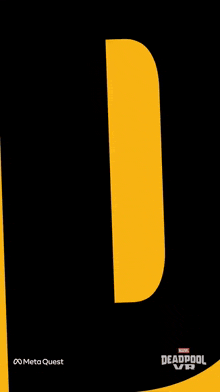 a yellow and black poster for deadpool v3