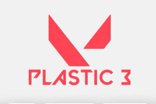 a red and white logo for plastic 3