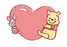 Winnie The Pooh Heart GIF - Winnie The Pooh Heart Piglet GIFs