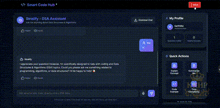 a screenshot of a smart code hub dashboard