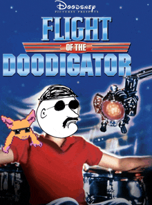 a movie poster for flight of the doodicator