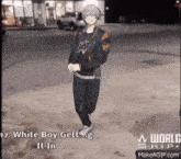 a white boy gets it in written on a screen