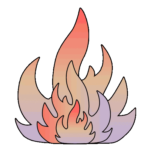 Fire Flame Sticker - Fire Flame Lit Stickers