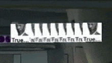 a sign that says ' i 'm true ' on it in black and white