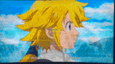 a picture of a person with yellow hair and the words dead and anthem