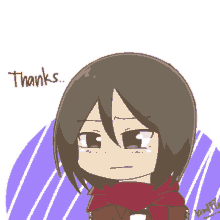 Mikasa Thanks GIF - Mikasa Thanks Kawaii GIFs