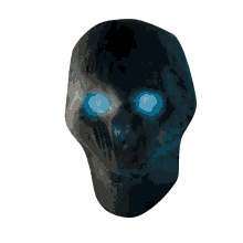 skull glowing eyes just beyond creepy skull spooky eerie